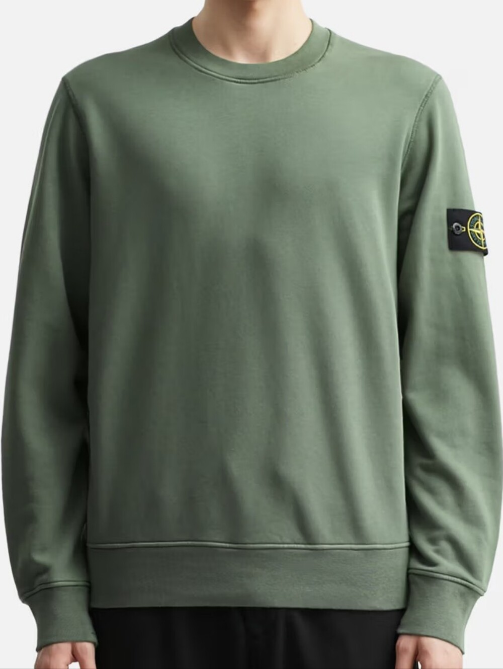Stone Island Men's Crewneck Sweatshirt in Olive Size Large Excellent Condition